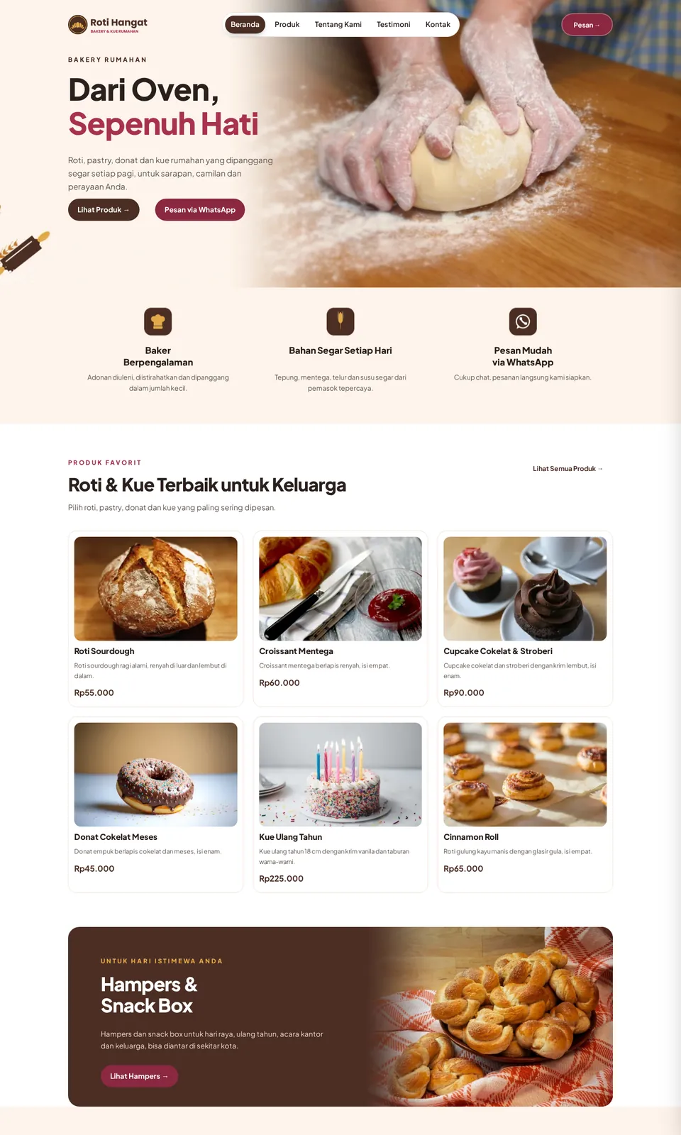 Pratinjau desain Roti Hangat