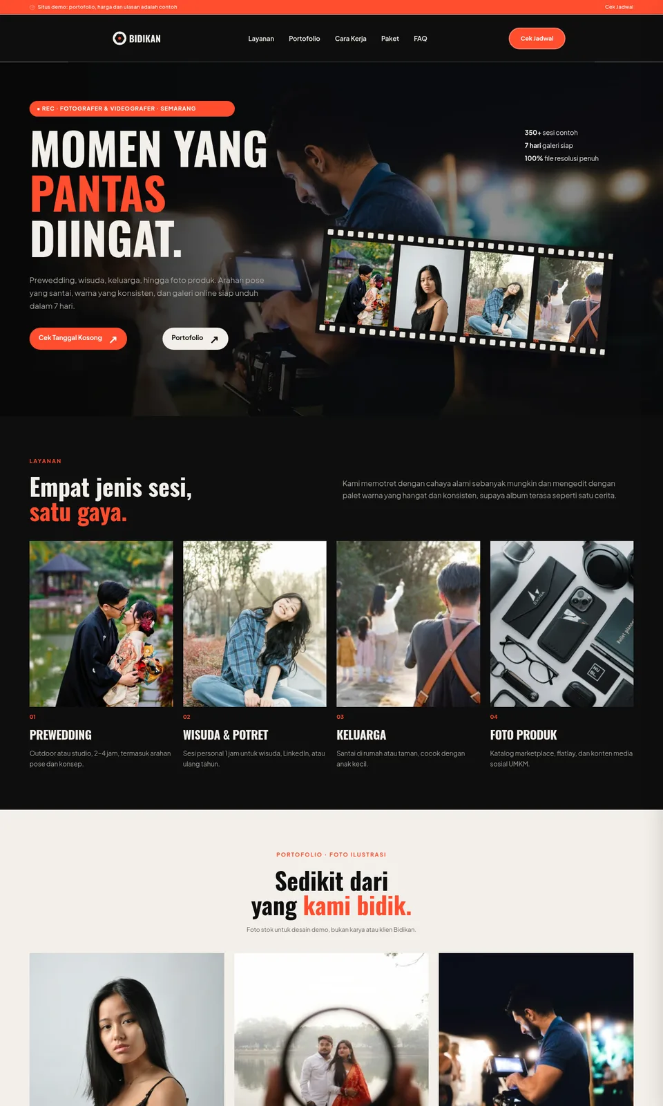 Pratinjau desain Bidikan