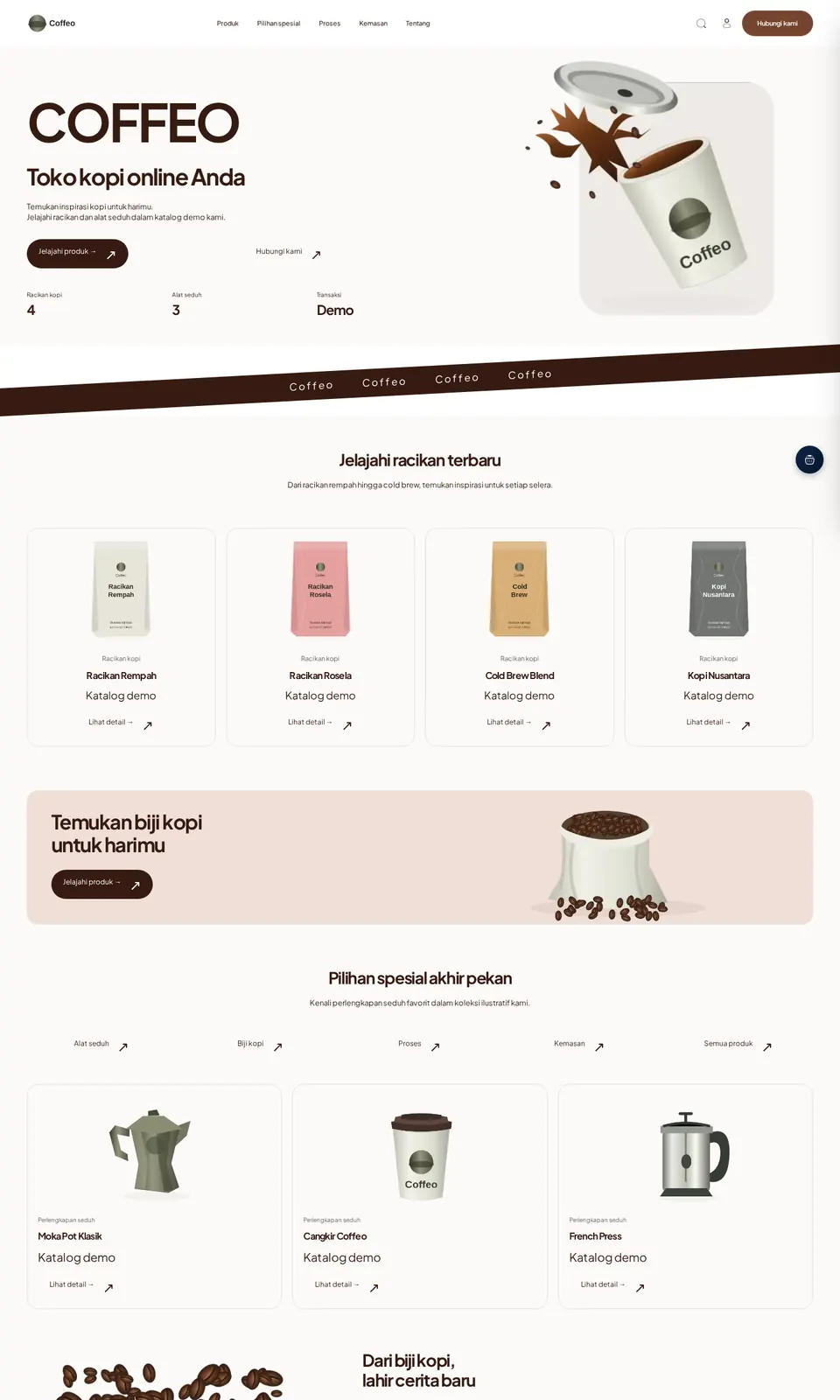 Pratinjau desain Coffeo