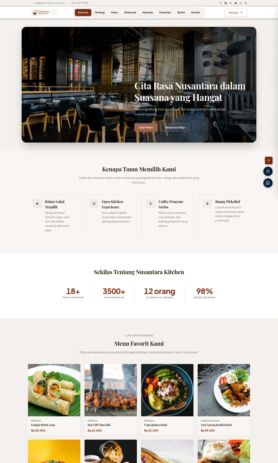 Pratinjau desain Nusantara Kitchen & Co