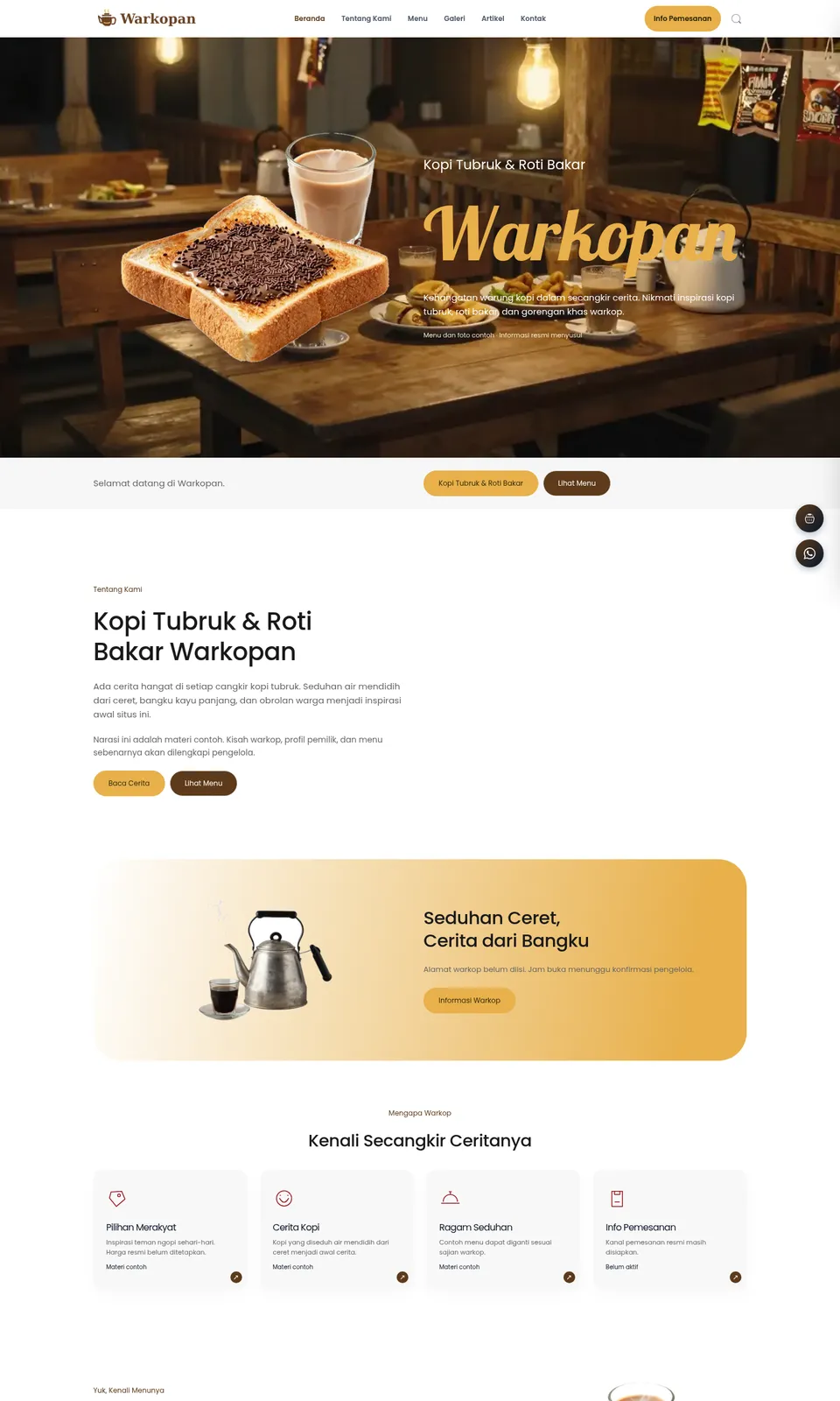 Pratinjau desain Warkopan