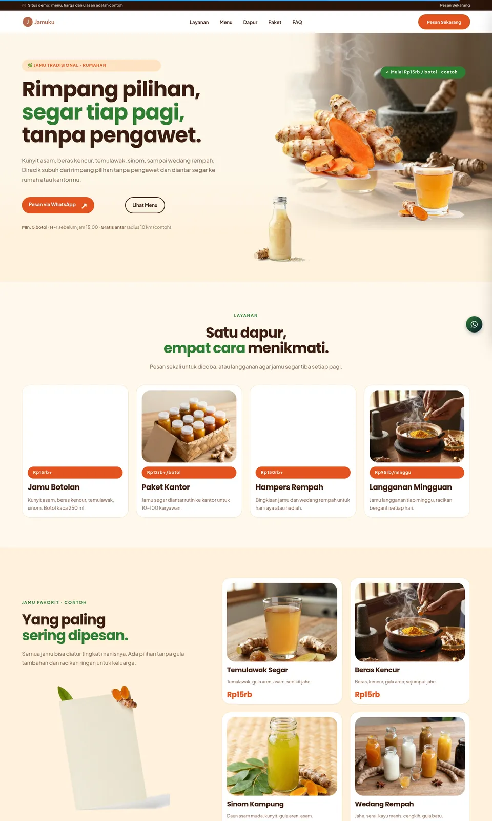 Pratinjau desain Jamuku