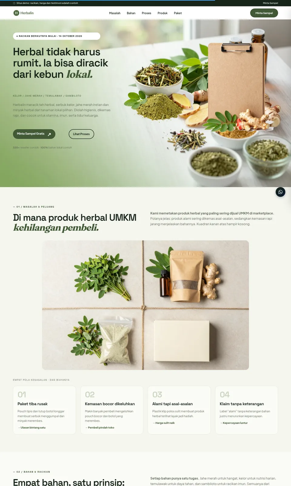 Pratinjau desain Herbalin