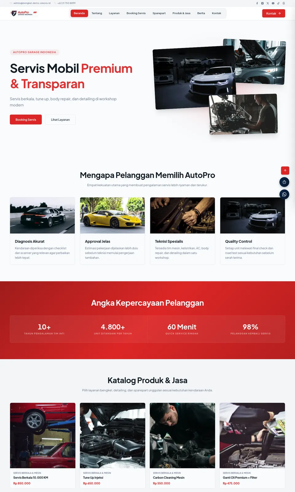 Pratinjau desain AutoPro Garage Indonesia