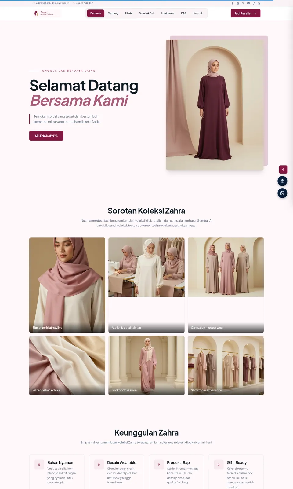 Pratinjau desain Zahra Modest Fashion