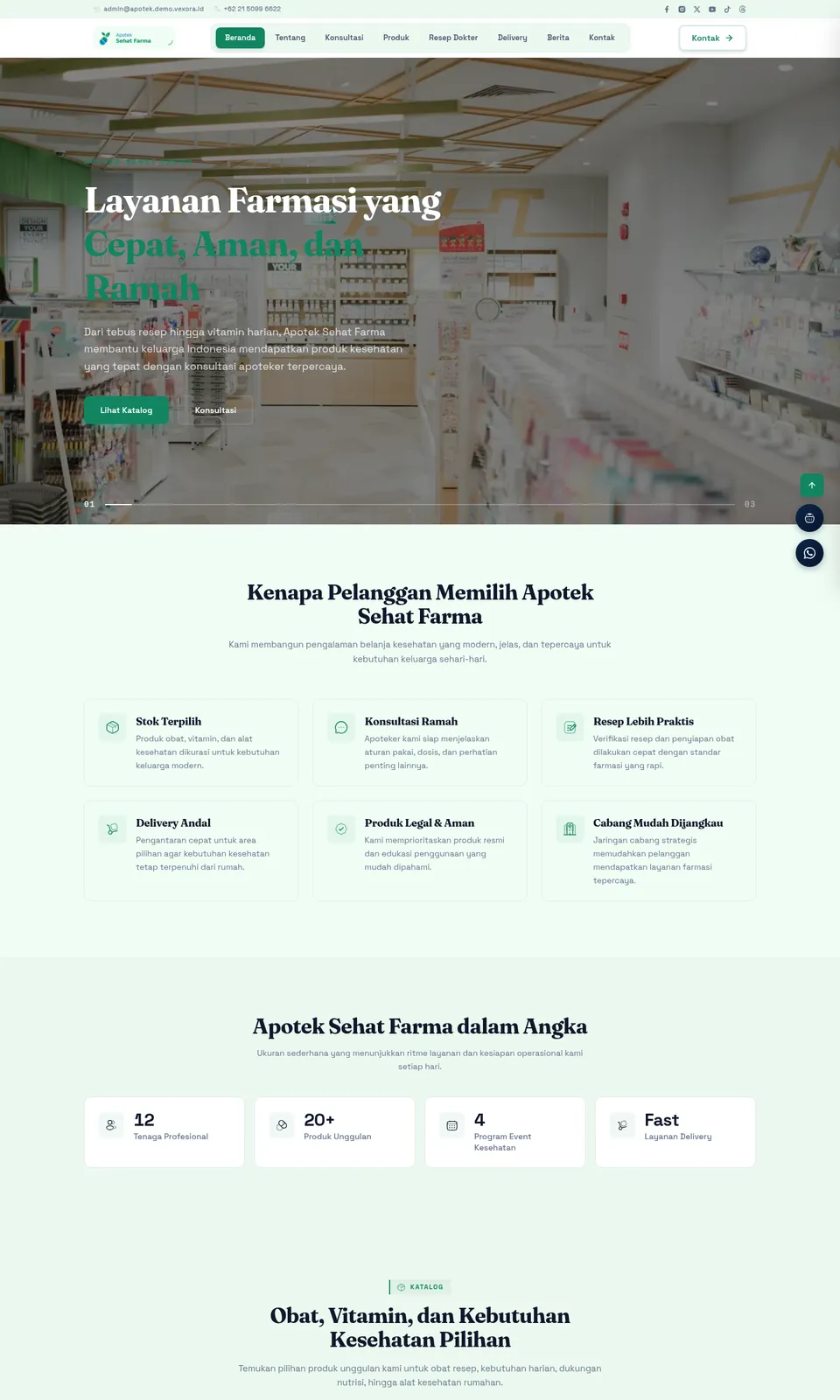 Pratinjau desain Apotek Sehat Farma