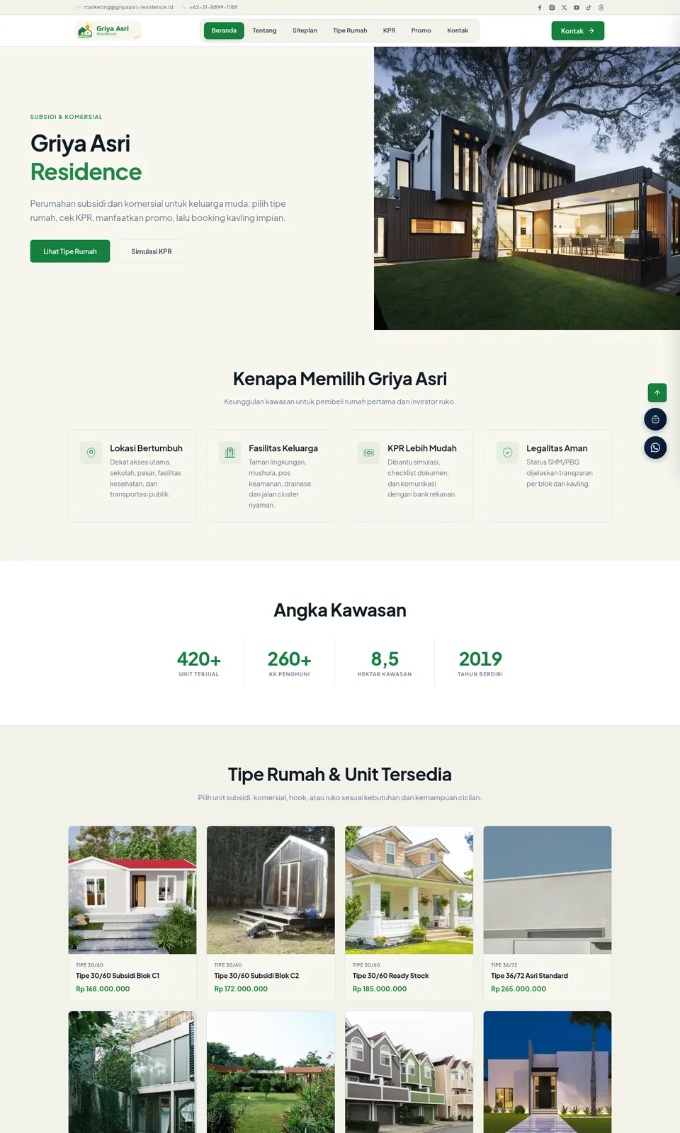 Pratinjau desain Griya Asri Residence