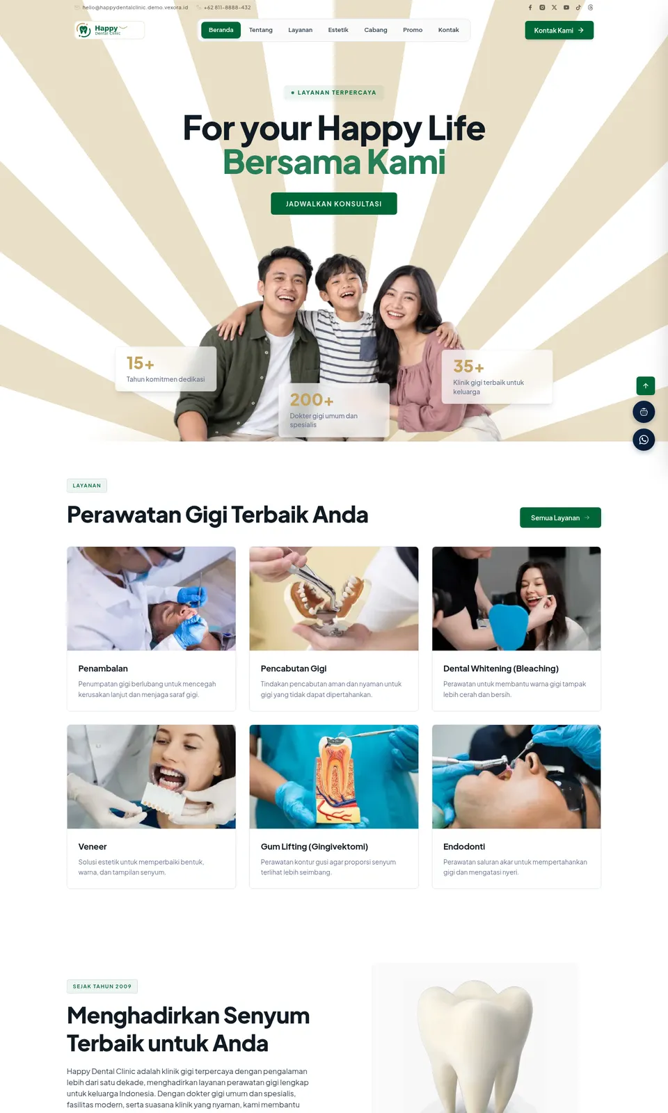 Pratinjau desain Happy Dental Clinic
