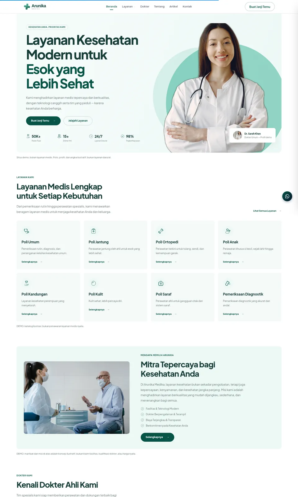 Pratinjau desain Arunika Medika