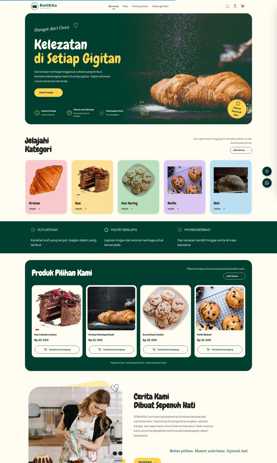 Pratinjau desain RotiKita