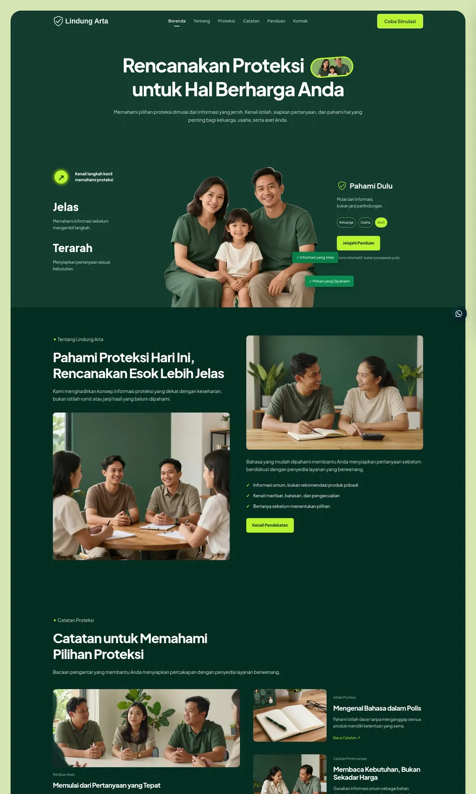 Pratinjau desain Lindung Arta