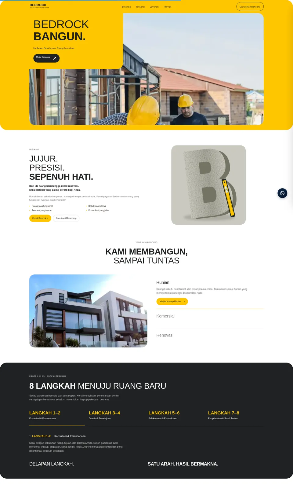 Pratinjau desain Bedrock