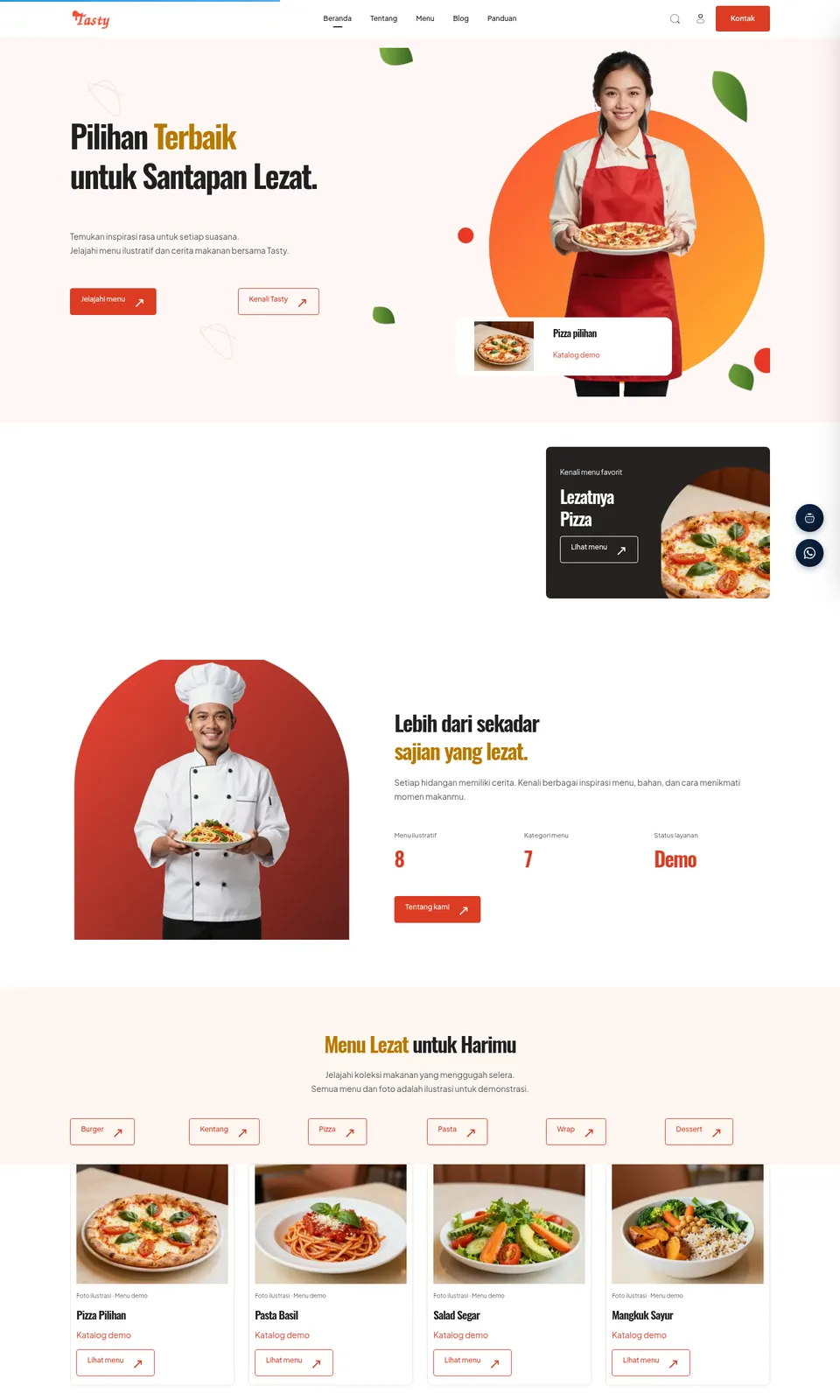 Pratinjau desain Tasty