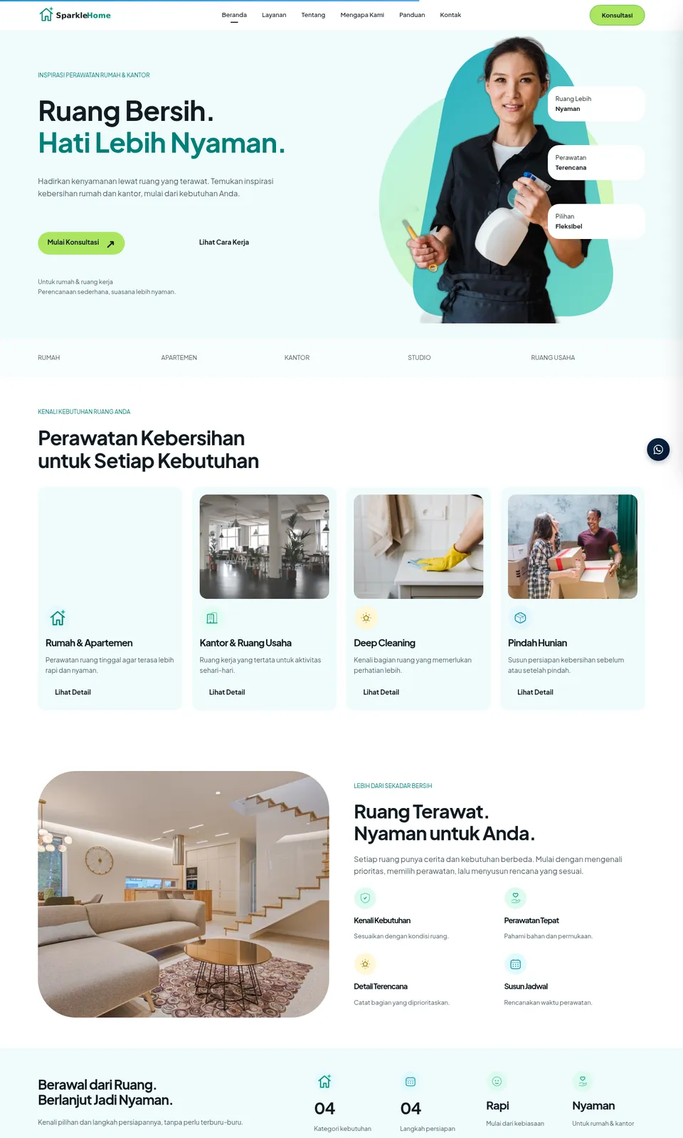 Pratinjau desain SparkleHome