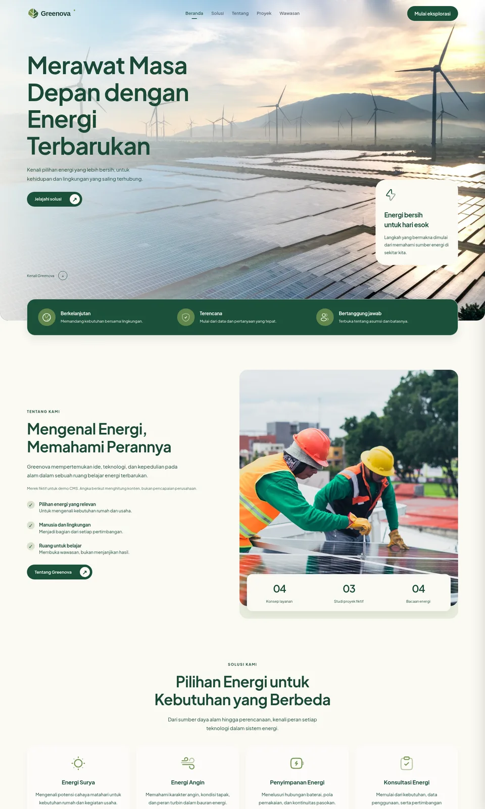 Pratinjau desain Greenova Energi