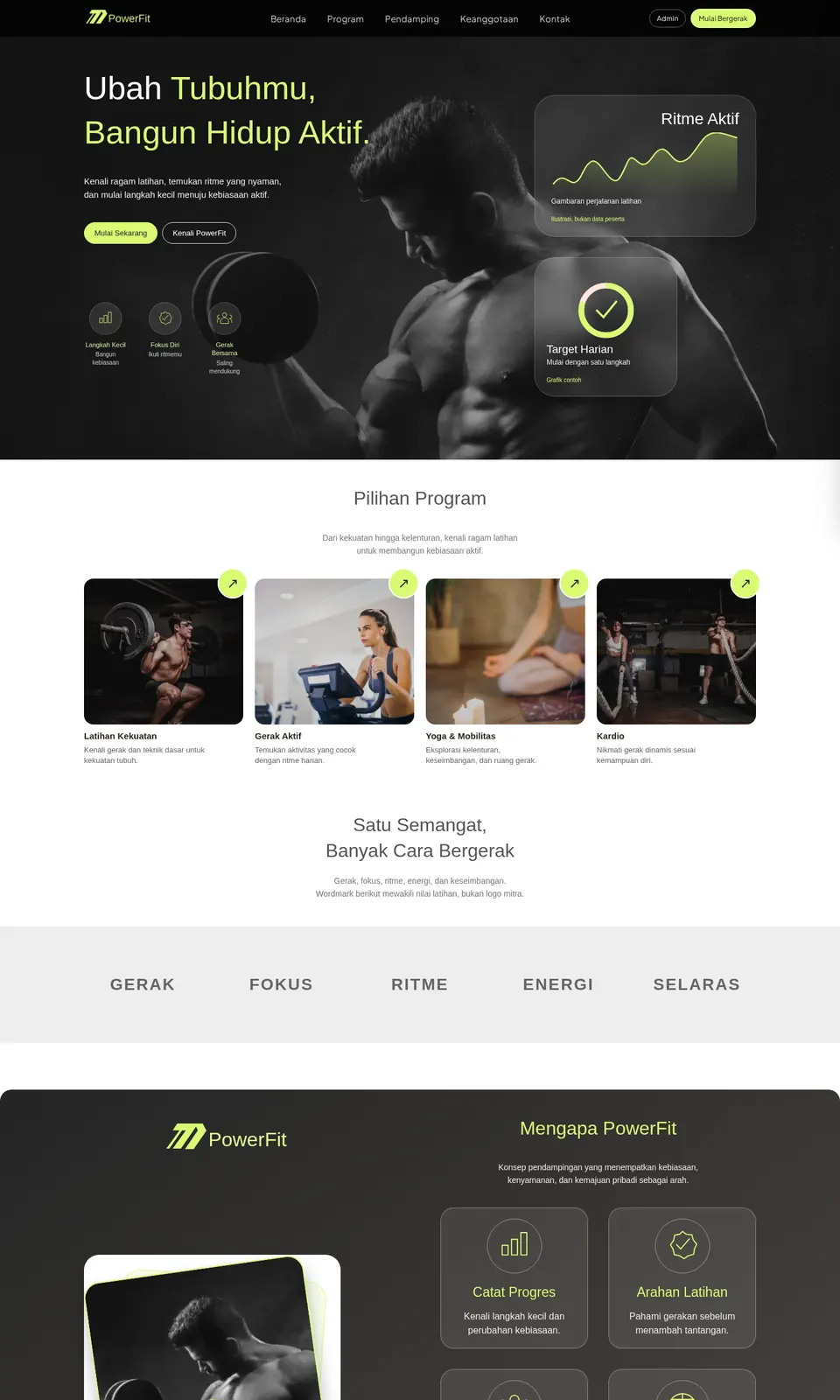 Pratinjau desain PowerFit