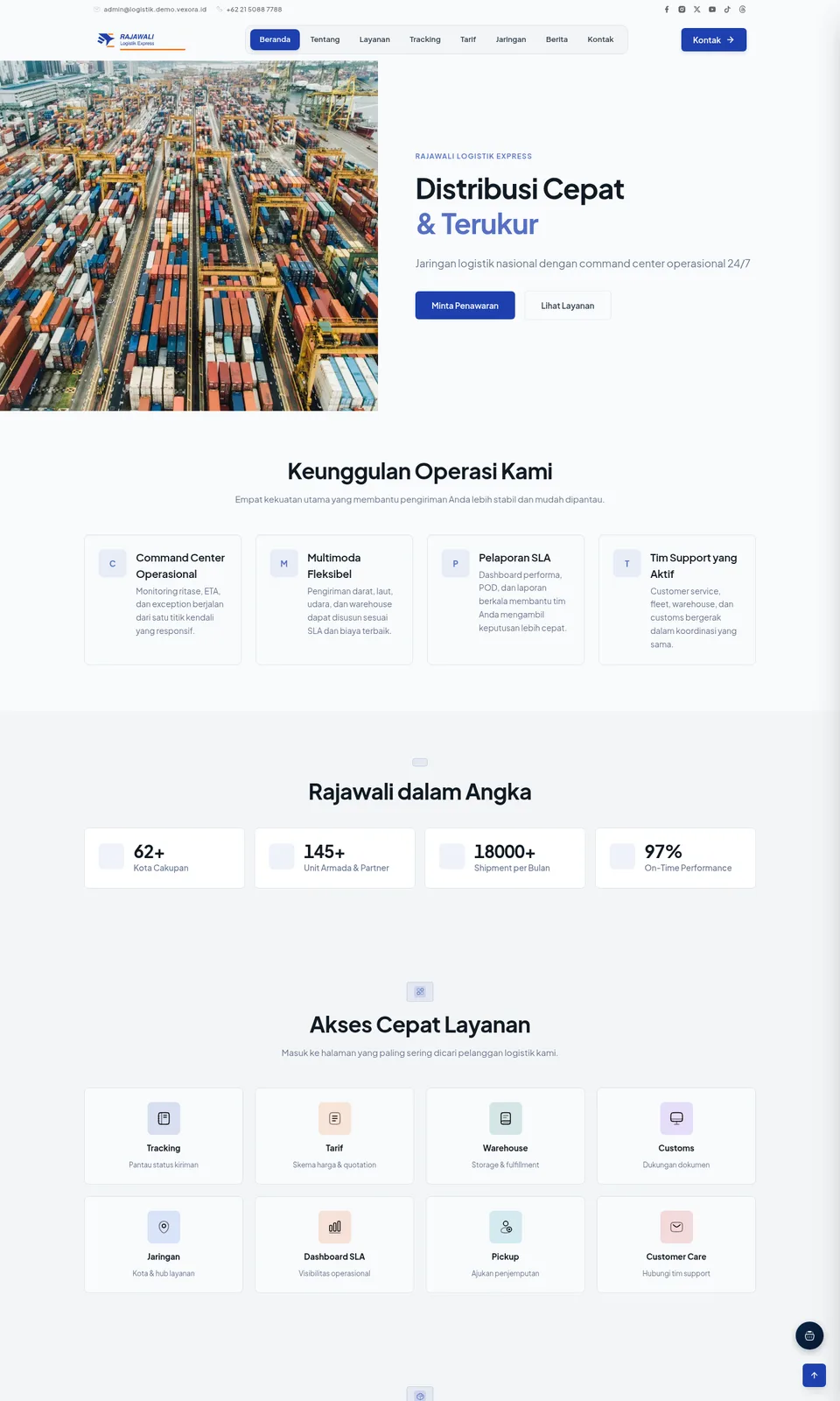 Pratinjau desain Rajawali Logistik Express