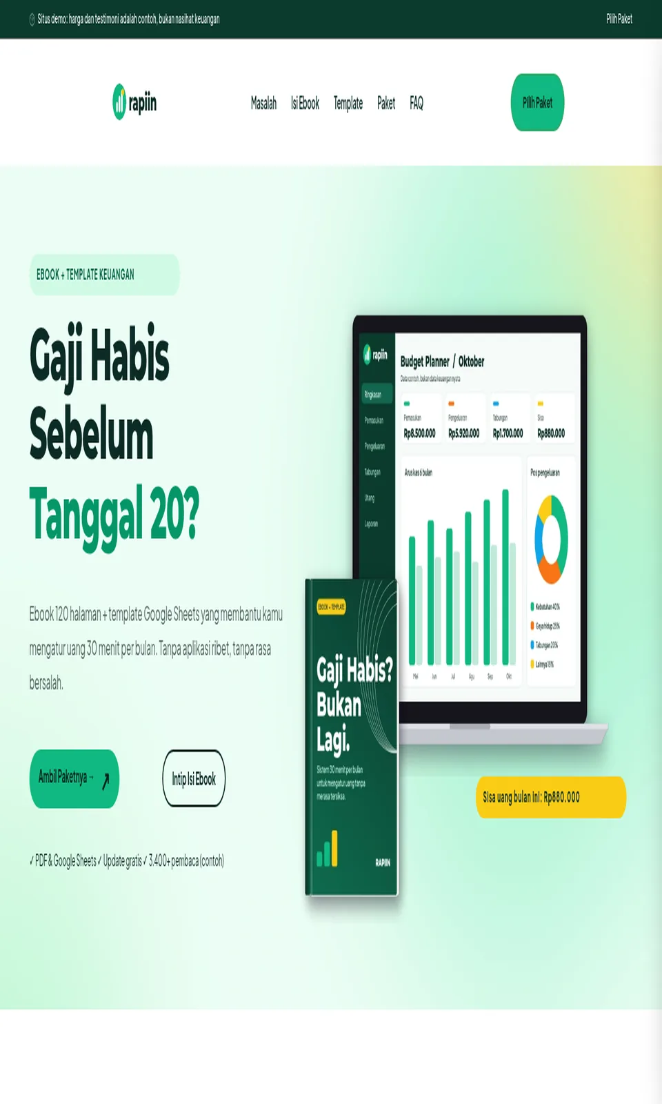 Pratinjau desain Rapiin