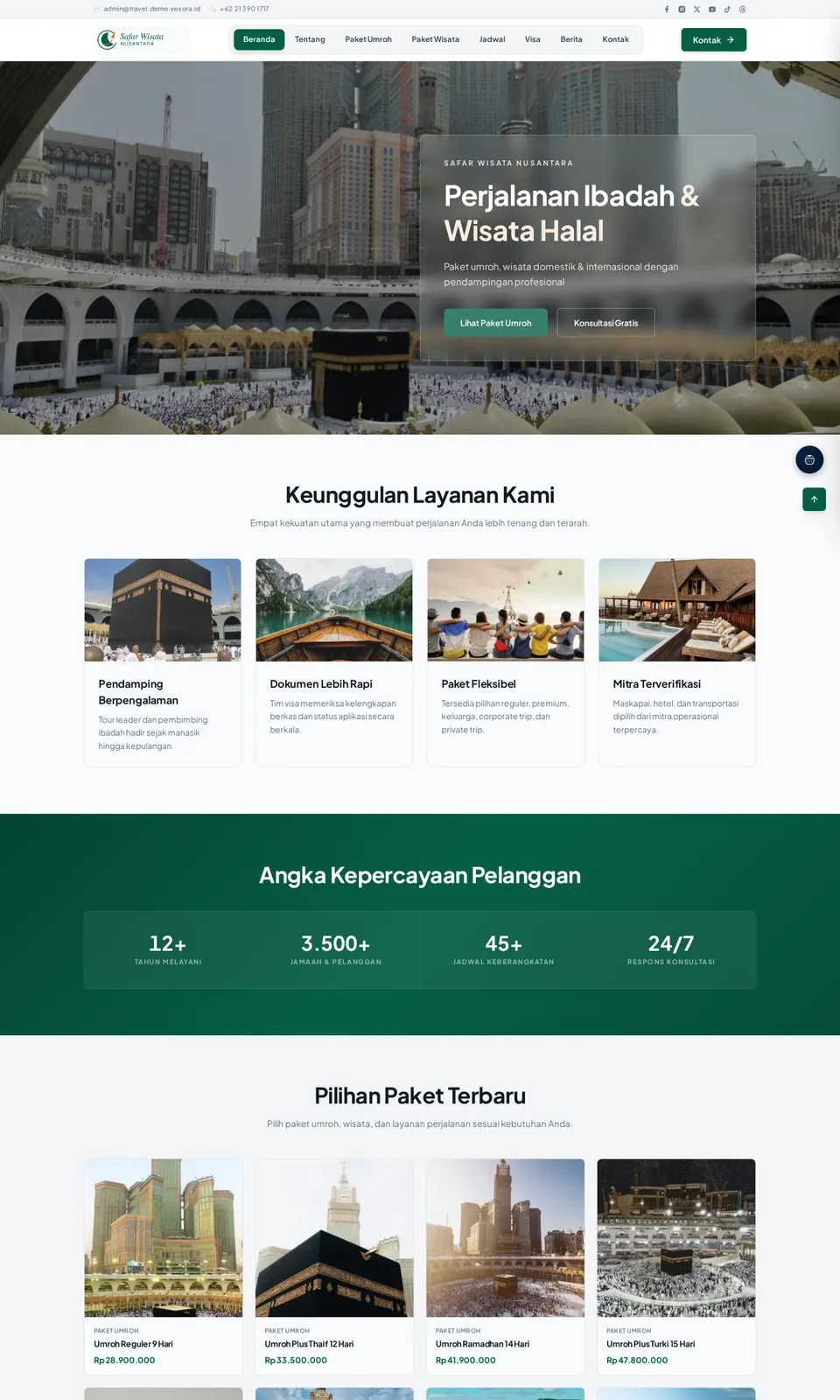 Pratinjau halaman depan Travel & Wisata